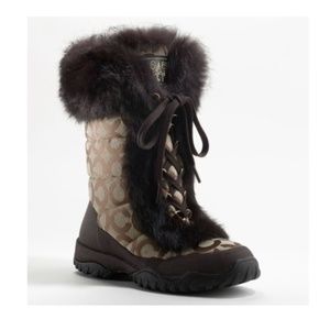 Coach Jenni fur trimmed Boots